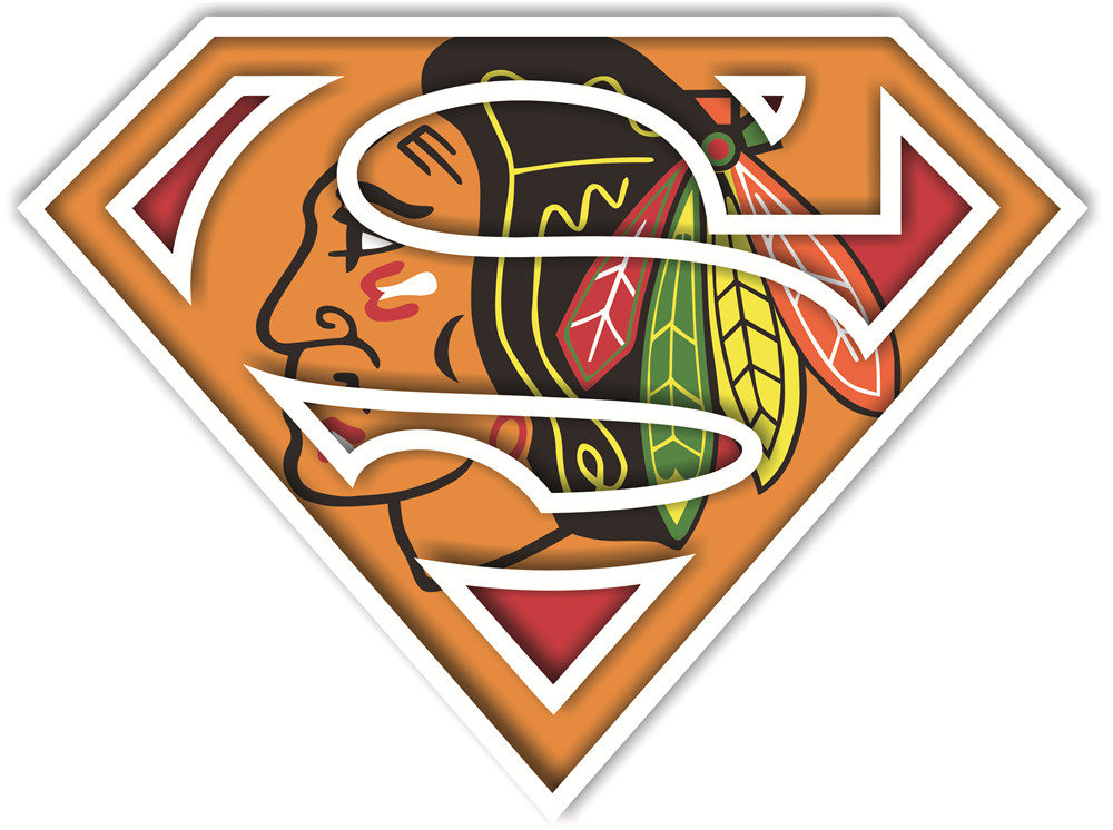 Chicago Blackhawks superman logos fabric transfer